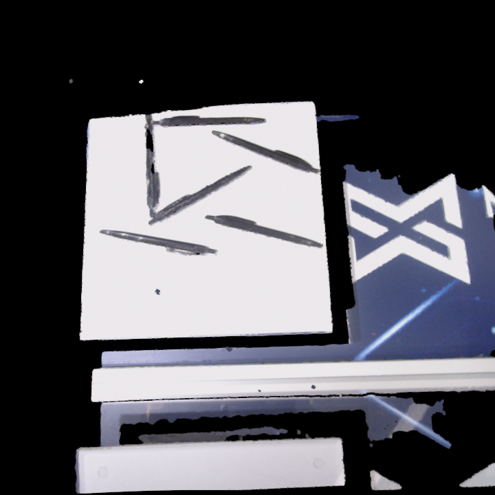 Validation frame, scene free of pose overlays before the scan